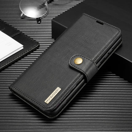 For Galaxy S20+ DG.MING Crazy Horse Texture Flip Detachable Magnetic Leather Case with Holder & Card Slots & Wallet(Black)-garmade.com