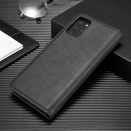 For Galaxy S20+ DG.MING Crazy Horse Texture Flip Detachable Magnetic Leather Case with Holder & Card Slots & Wallet(Black)-garmade.com