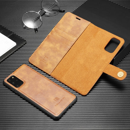 For Galaxy S20+ DG.MING Crazy Horse Texture Flip Detachable Magnetic Leather Case with Holder & Card Slots & Wallet(Brown)-garmade.com