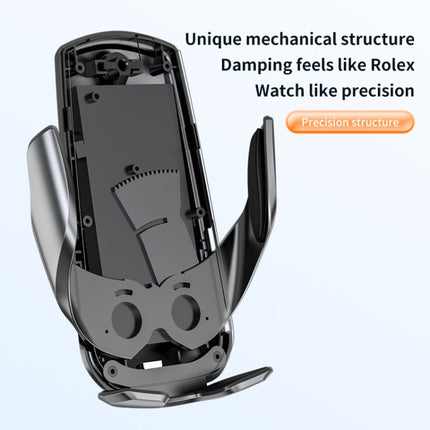V5 15W Smart Induction Wireless Charger Car Phone Holder(Black)-garmade.com