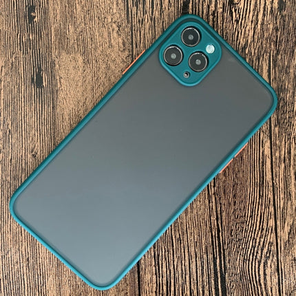 For iPhone 11 Shockproof Frosted TPU + PC Protective Case(Dark Green)-garmade.com