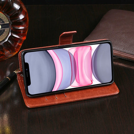 For iPhone 11 idewei Crazy Horse Texture Horizontal Flip Leather Case with Holder & Card Slots & Wallet(Black)-garmade.com