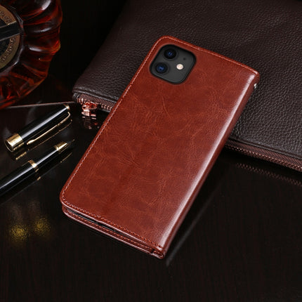 For iPhone 11 idewei Crazy Horse Texture Horizontal Flip Leather Case with Holder & Card Slots & Wallet(Brown)-garmade.com