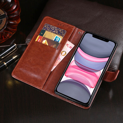 For iPhone 11 idewei Crazy Horse Texture Horizontal Flip Leather Case with Holder & Card Slots & Wallet(Brown)-garmade.com