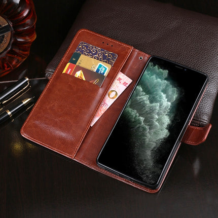 For iPhone 11 Pro idewei Crazy Horse Texture Horizontal Flip Leather Case with Holder & Card Slots & Wallet(Dark Blue)-garmade.com