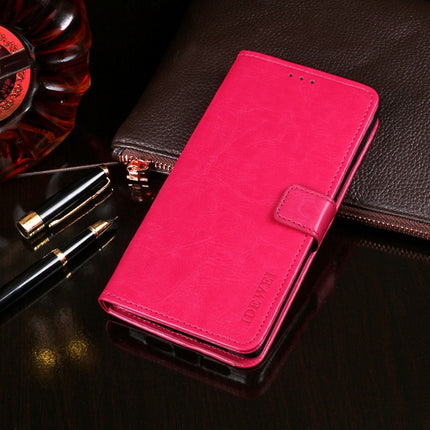 For iPhone 11 Pro idewei Crazy Horse Texture Horizontal Flip Leather Case with Holder & Card Slots & Wallet(Rose Red)-garmade.com