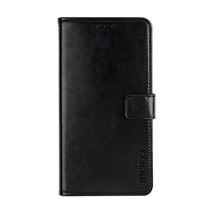 For iPhone X idewei Crazy Horse Texture Horizontal Flip Leather Case with Holder & Card Slots & Wallet(Black)-garmade.com