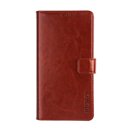 For iPhone X idewei Crazy Horse Texture Horizontal Flip Leather Case with Holder & Card Slots & Wallet(Brown)-garmade.com