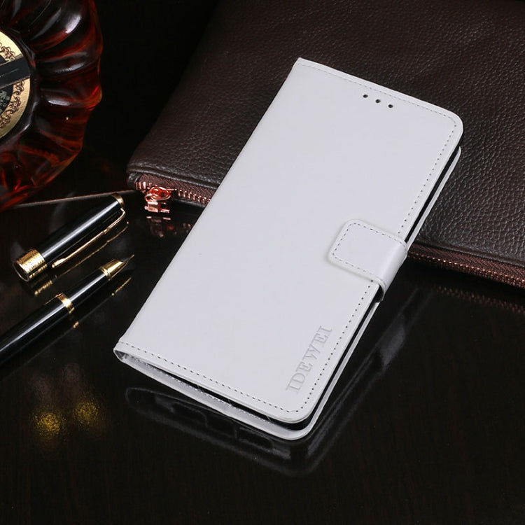 For iPhone X idewei Crazy Horse Texture Horizontal Flip Leather Case with Holder & Card Slots & Wallet(White)-garmade.com