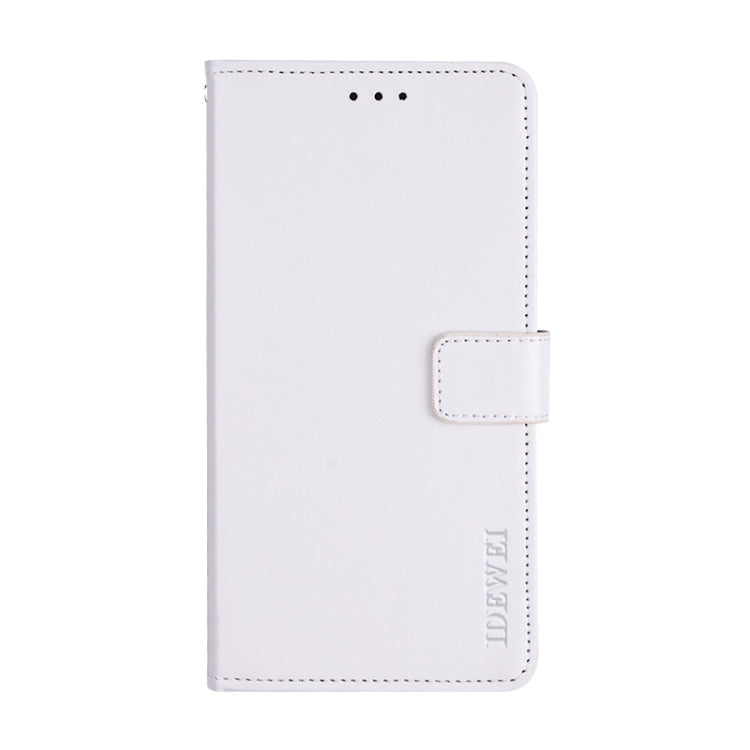 For iPhone X idewei Crazy Horse Texture Horizontal Flip Leather Case with Holder & Card Slots & Wallet(White)-garmade.com