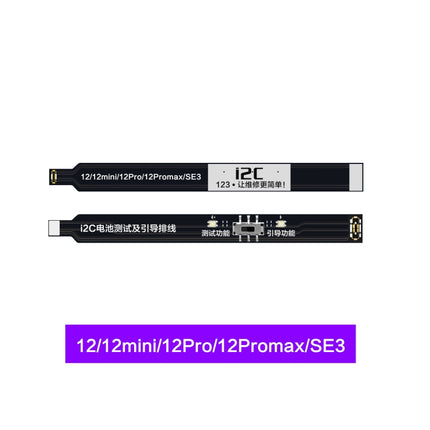 For iPhone 12 mini / 12 / 12 Pro / 12 Pro Max / SE3 i2C Battery Boot Strap Test Flex Cable-garmade.com