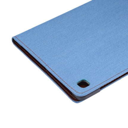 For Galaxy Tab S6 Lite P610 / P615 Horizontal Flip Denim Leather Case, with Holder & Card Slots & Wallet & Sleep / Wake-up Function(Light Blue)-garmade.com