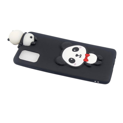 For Galaxy S20 Shockproof 3D Lying Cartoon TPU Protective Case(Panda with Red Bow)-garmade.com