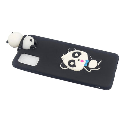 For Galaxy S20 Shockproof 3D Lying Cartoon TPU Protective Case(Panda with Blue Bow)-garmade.com