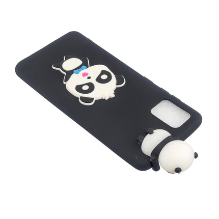 For Galaxy S20 Shockproof 3D Lying Cartoon TPU Protective Case(Panda with Blue Bow)-garmade.com