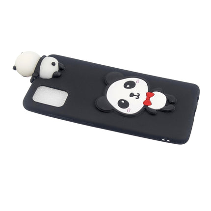 For Galaxy S20+ Shockproof 3D Lying Cartoon TPU Protective Case(Panda with Red Bow)-garmade.com