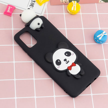 For Galaxy S20+ Shockproof 3D Lying Cartoon TPU Protective Case(Panda with Red Bow)-garmade.com