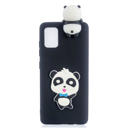 For Galaxy S20+ Shockproof 3D Lying Cartoon TPU Protective Case(Panda with Blue Bow)-garmade.com