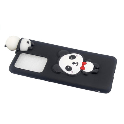 For Galaxy S20 Ultra Shockproof 3D Lying Cartoon TPU Protective Case(Panda with Red Bow)-garmade.com