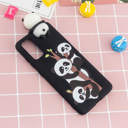 For Galaxy S20 Shockproof Cartoon TPU Protective Case(Three Pandas)-garmade.com