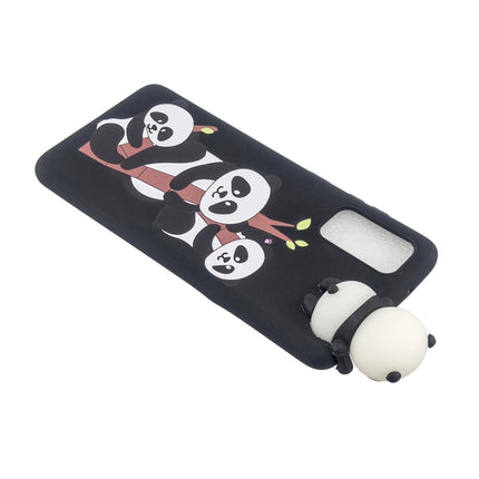 For Galaxy S20+ Shockproof Cartoon TPU Protective Case(Three Pandas)-garmade.com