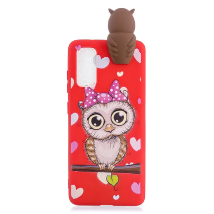 For Galaxy S20+ Shockproof Cartoon TPU Protective Case(Red Owl)-garmade.com