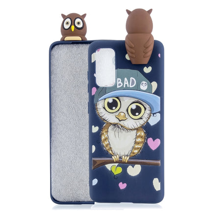 For Galaxy S20+ Shockproof Cartoon TPU Protective Case(Blue Owl)-garmade.com