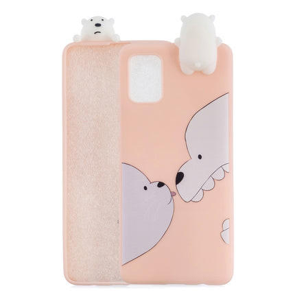 For Galaxy S20 Shockproof Colored Painted Lying Cartoon TPU Protective Case(Big White Bear)-garmade.com