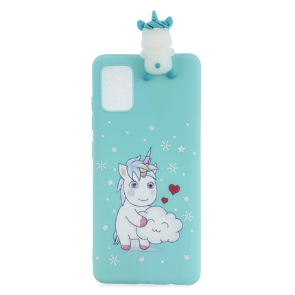 For Galaxy S20 Shockproof Colored Painted Lying Cartoon TPU Protective Case(Caring Unicorn)-garmade.com