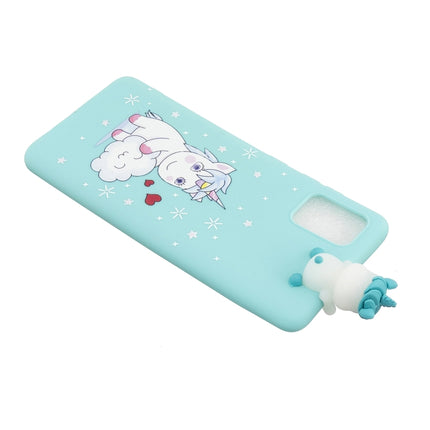 For Galaxy S20 Shockproof Colored Painted Lying Cartoon TPU Protective Case(Caring Unicorn)-garmade.com