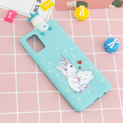 For Galaxy S20 Shockproof Colored Painted Lying Cartoon TPU Protective Case(Caring Unicorn)-garmade.com