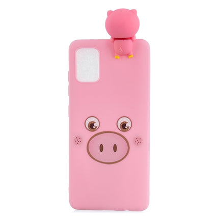For Galaxy S20 Shockproof Colored Painted Lying Cartoon TPU Protective Case(Pink Pig)-garmade.com