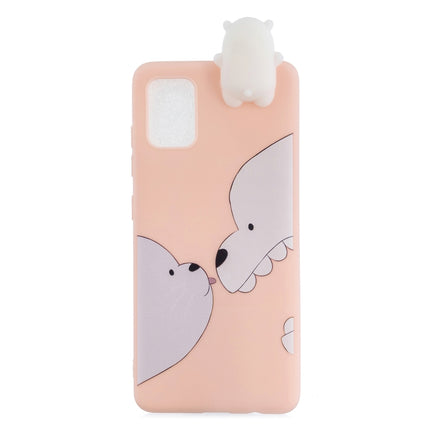 For Galaxy S20+ Shockproof Colored Painted Lying Cartoon TPU Protective Case(Big White Bear)-garmade.com