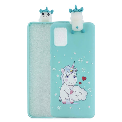 For Galaxy S20+ Shockproof Colored Painted Lying Cartoon TPU Protective Case(Caring Unicorn)-garmade.com