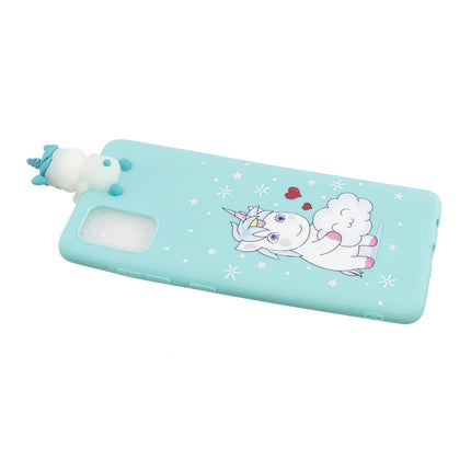 For Galaxy S20+ Shockproof Colored Painted Lying Cartoon TPU Protective Case(Caring Unicorn)-garmade.com