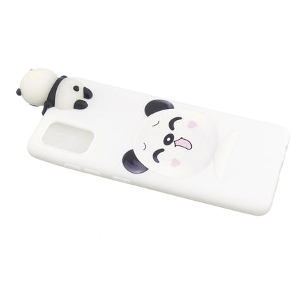 For Galaxy S20+ Shockproof Colored Painted Lying Cartoon TPU Protective Case(Smiley Panda)-garmade.com