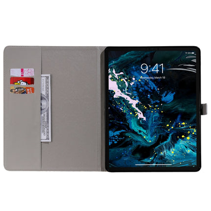 For iPad Pro 12.9 (2020) 3D Colored Drawing Horizontal Flip Leather Tablet Case with Holder & Card Slot & Wallet(Black Butterfly)-garmade.com