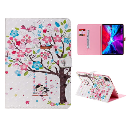 For iPad Pro 11 (2020) 3D Colored Drawing Horizontal Flip Leather Tablet Case with Holder & Card Slot & Wallet(Girl Under The Tree)-garmade.com