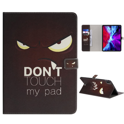 For iPad Pro 12.9 (2020) Colored Drawing Horizontal Flip Leather Tablet Case with Holder & Card Slot & Wallet(Eye)-garmade.com