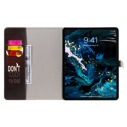 For iPad Pro 12.9 (2020) Colored Drawing Horizontal Flip Leather Tablet Case with Holder & Card Slot & Wallet(Eye)-garmade.com