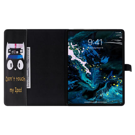 For iPad Pro 12.9 (2020) Colored Drawing Horizontal Flip Leather Tablet Case with Holder & Card Slot & Wallet(Cat Ears)-garmade.com