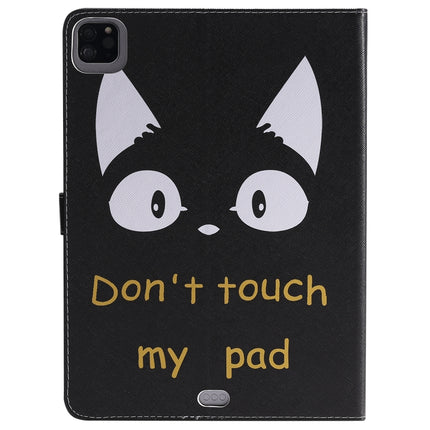 For iPad Pro 11 (2020) Colored Drawing Horizontal Flip Leather Tablet Case with Holder & Card Slot & Wallet(Cat Ears)-garmade.com