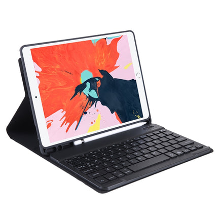 T11B 2020 For iPad 11 inch (2020 / 2018) TPU Candy Color Ultra-thin Bluetooth Keyboard Tablet Case with Stand & Pen Slot(Black)-garmade.com