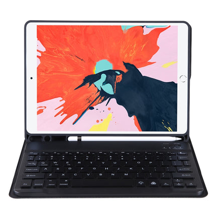 T11B 2020 For iPad 11 inch (2020 / 2018) TPU Candy Color Ultra-thin Bluetooth Keyboard Tablet Case with Stand & Pen Slot(Black)-garmade.com