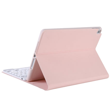 T11B 2020 For iPad 11 inch (2020 / 2018) TPU Candy Color Ultra-thin Bluetooth Keyboard Tablet Case with Stand & Pen Slot(Pink)-garmade.com