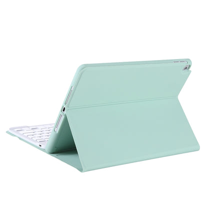 T11B 2020 For iPad 11 inch (2020 / 2018) TPU Candy Color Ultra-thin Bluetooth Keyboard Tablet Case with Stand & Pen Slot(Light Green)-garmade.com