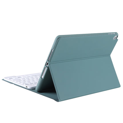 T11B 2020 For iPad 11 inch (2020 / 2018) TPU Candy Color Ultra-thin Bluetooth Keyboard Tablet Case with Stand & Pen Slot(Dark Green)-garmade.com