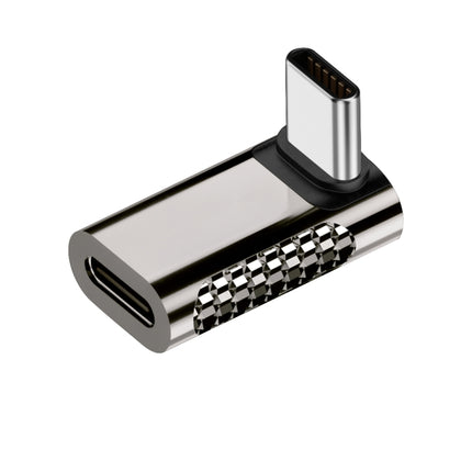 100W Type-C Male to Type-C Female 20Gbps Zinc Alloy Adapter, Style:Vertical Angle-garmade.com