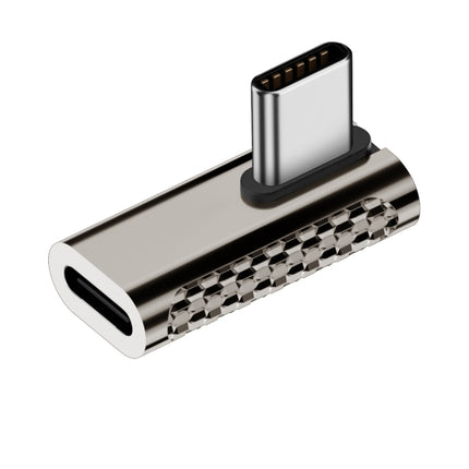 100W Type-C Male to Type-C Female 20Gbps Zinc Alloy Adapter, Style:Medium Bend-garmade.com