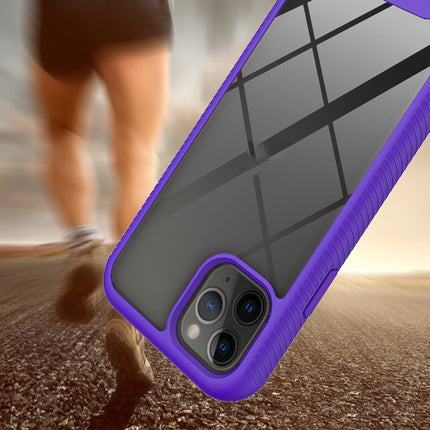 For iPhone 11 Pro Starry Sky Solid Color Series Shockproof PC + TPU Protective Case(Purple)-garmade.com